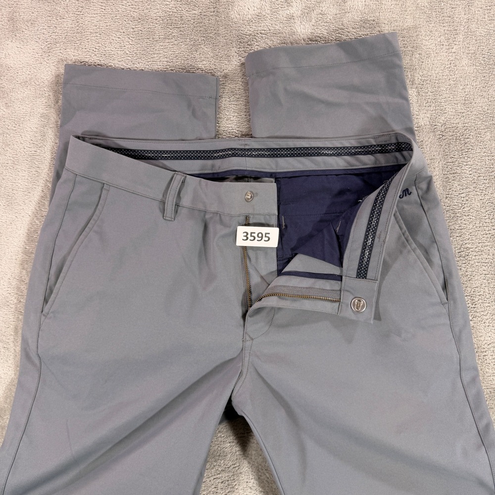 Maide Bonobos Golf Pants Mens 33x32 Gray Slim Fit Performance Chino Trousers
